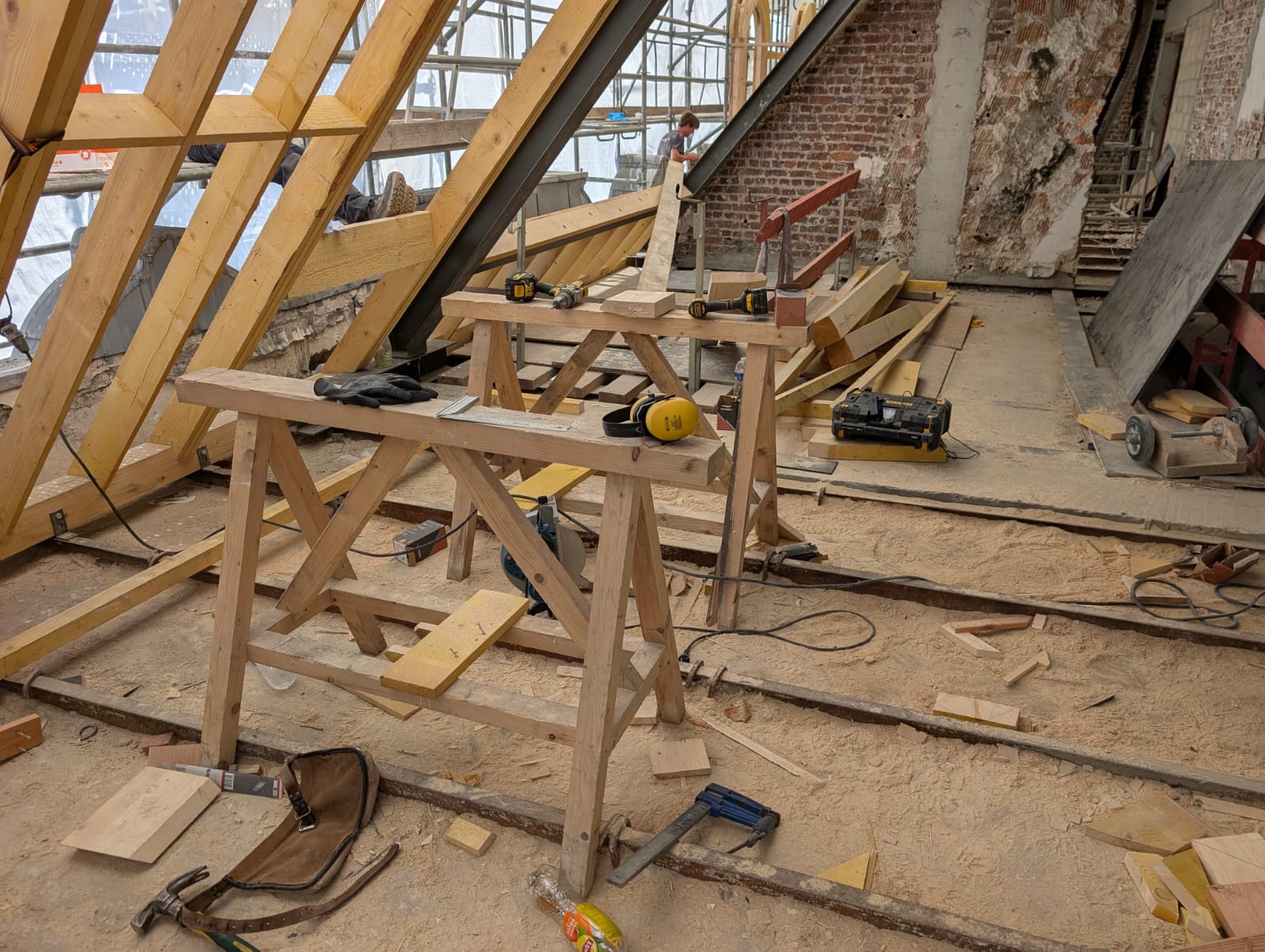 Chantier de charpente Ateliers Neiva