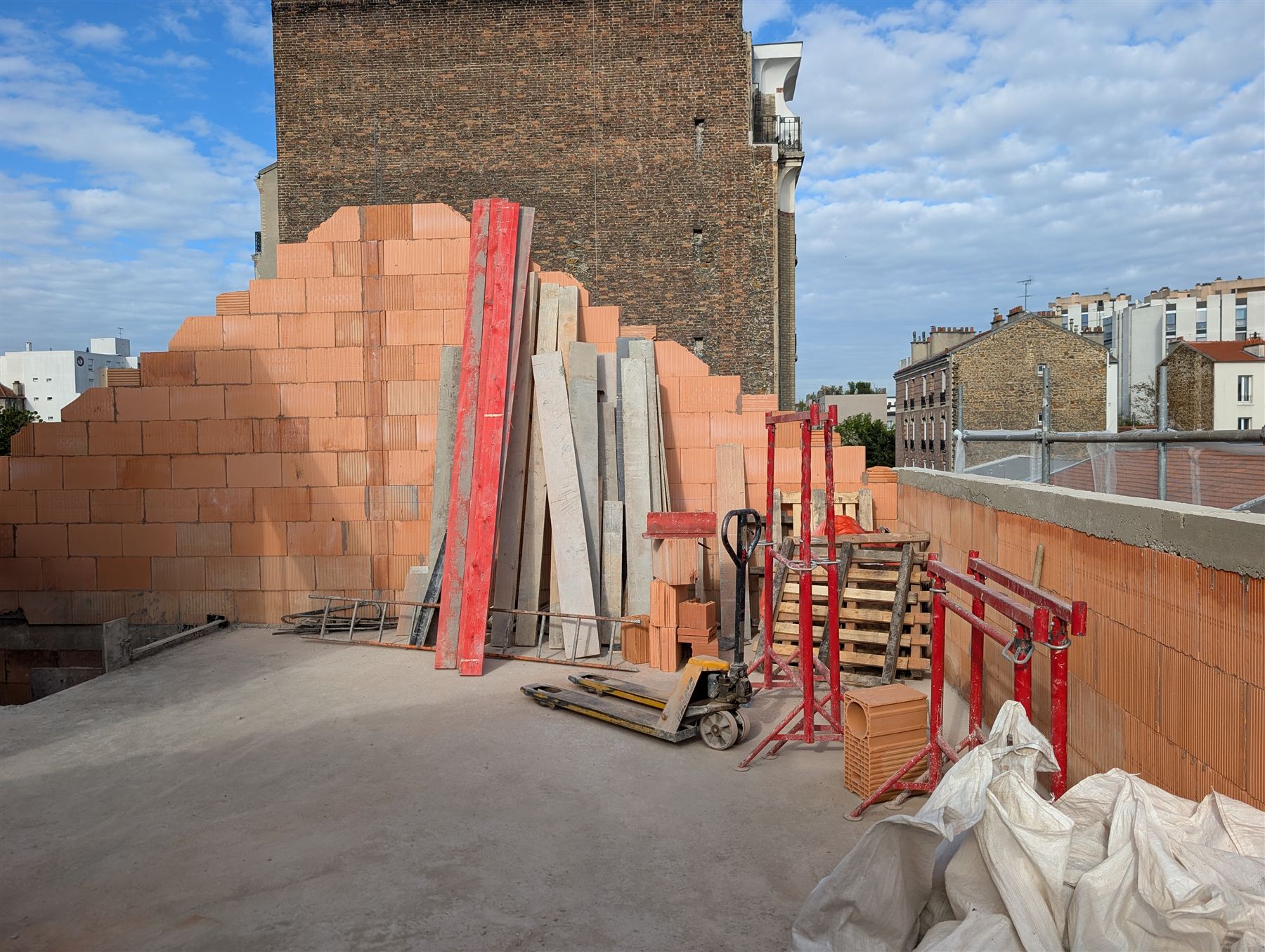 État du chantier avant surélévation